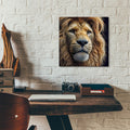 Lion Portrait by Rey Klimt - 12x12 acrylic wall art in a room