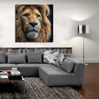 Lion Portrait by Rey Klimt - 36x36 acrylic wall art in a room