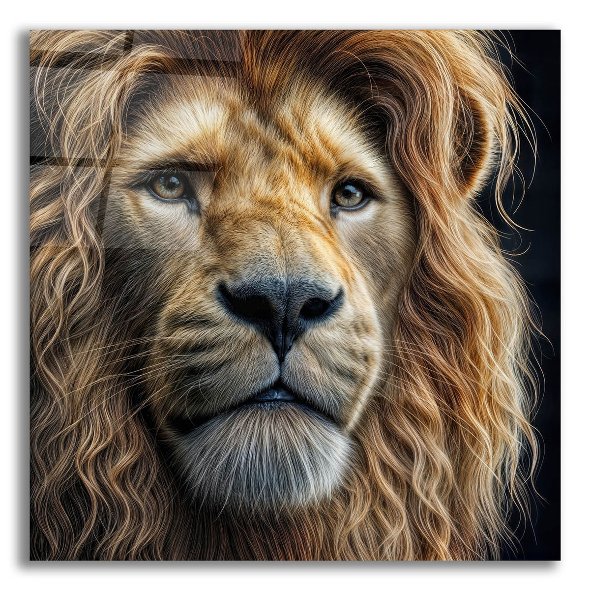 Lion Portrait by Rey Klimt acrylic glass wall art