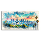 Los Angeles Watercolor by Rey Klimt acrylic glass wall art