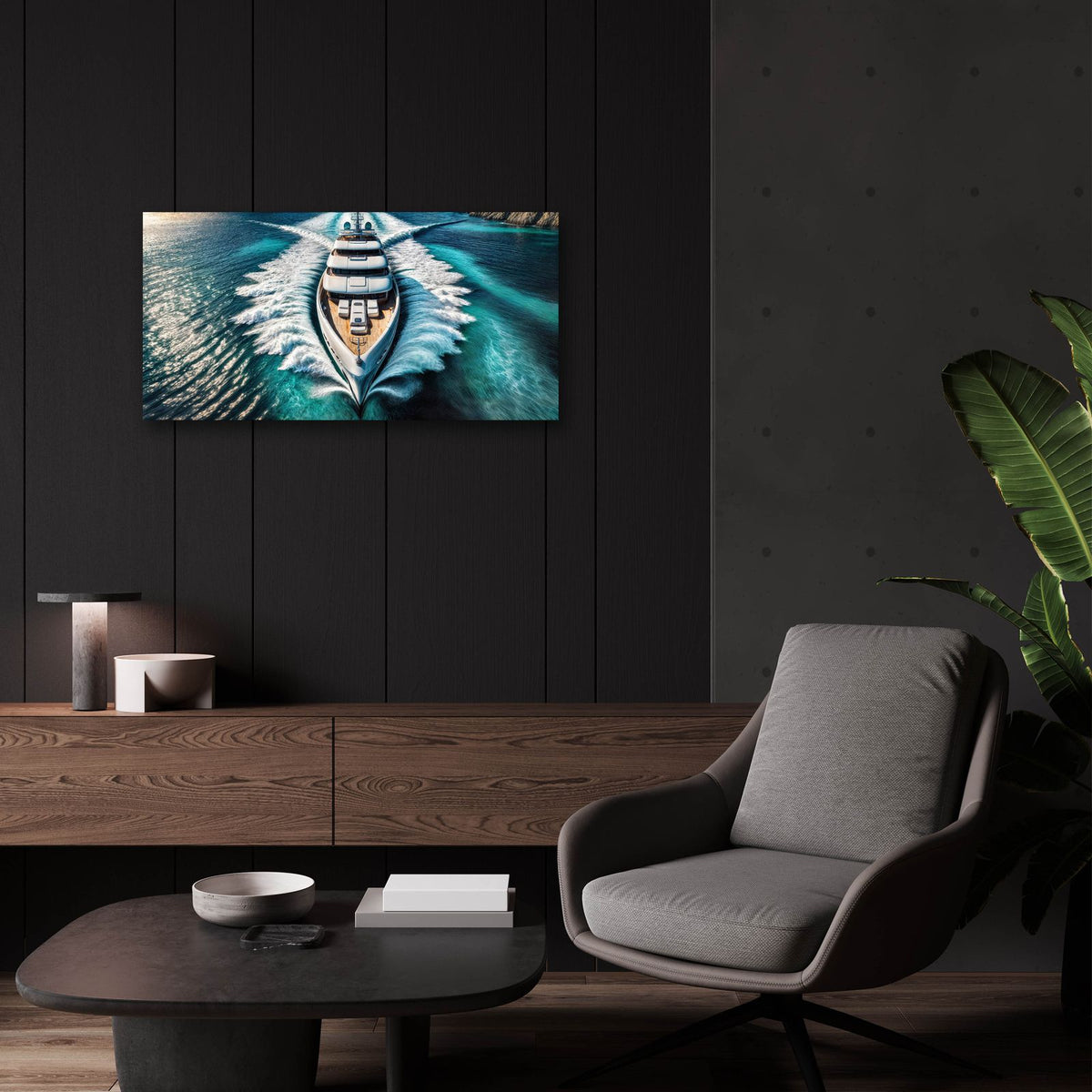 Make Waves In The World by Rey Klimt - 24x12 acrylic wall art in a room