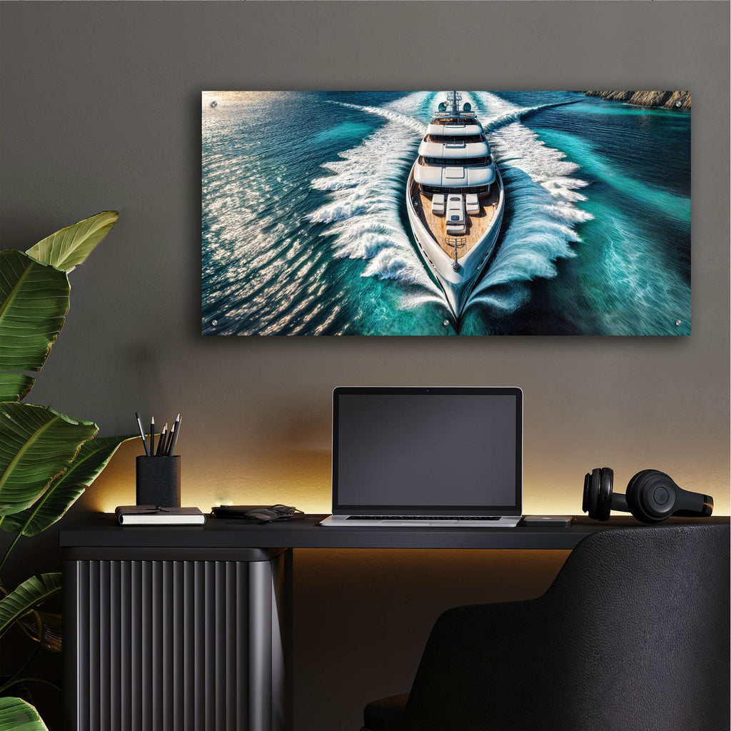 Make Waves In The World by Rey Klimt - 48x24 acrylic wall art in a room