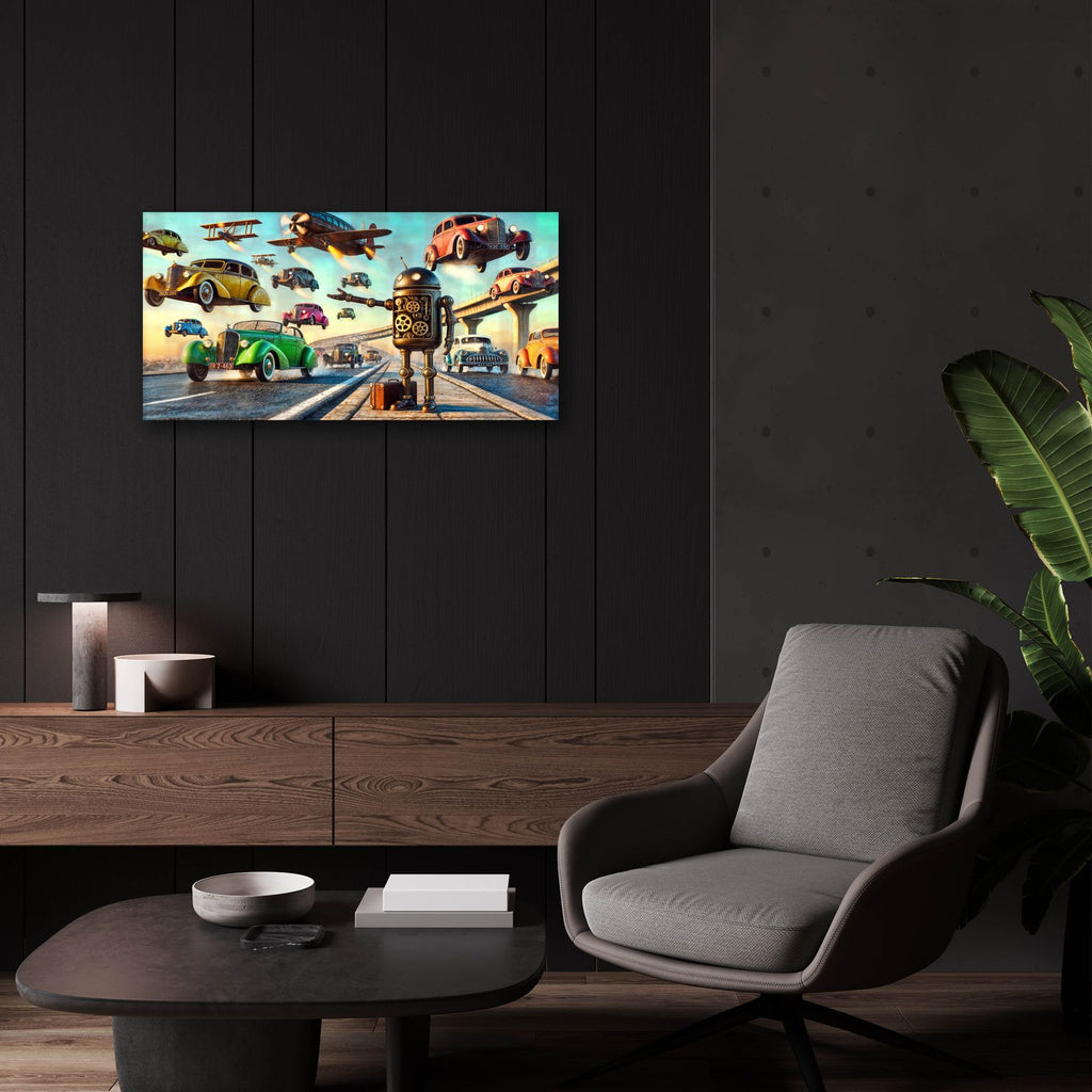 Need A Ride by Rey Klimt - 24x12 acrylic wall art in a room