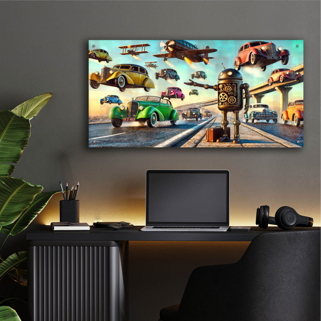 Need A Ride by Rey Klimt - 48x24 acrylic wall art in a room