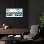 Paris France Watercolor by Rey Klimt - 24x12 acrylic wall art in a room