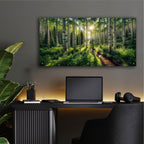 Path In Aspen Forest by Rey Klimt - 48x24 acrylic wall art in a room