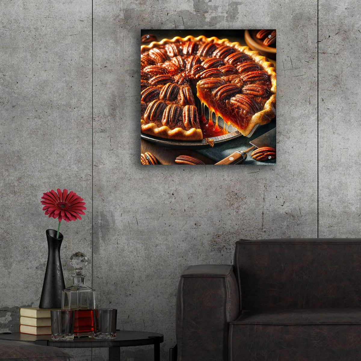 Pecan Pie by Rey Klimt - 24x24 acrylic wall art in a room