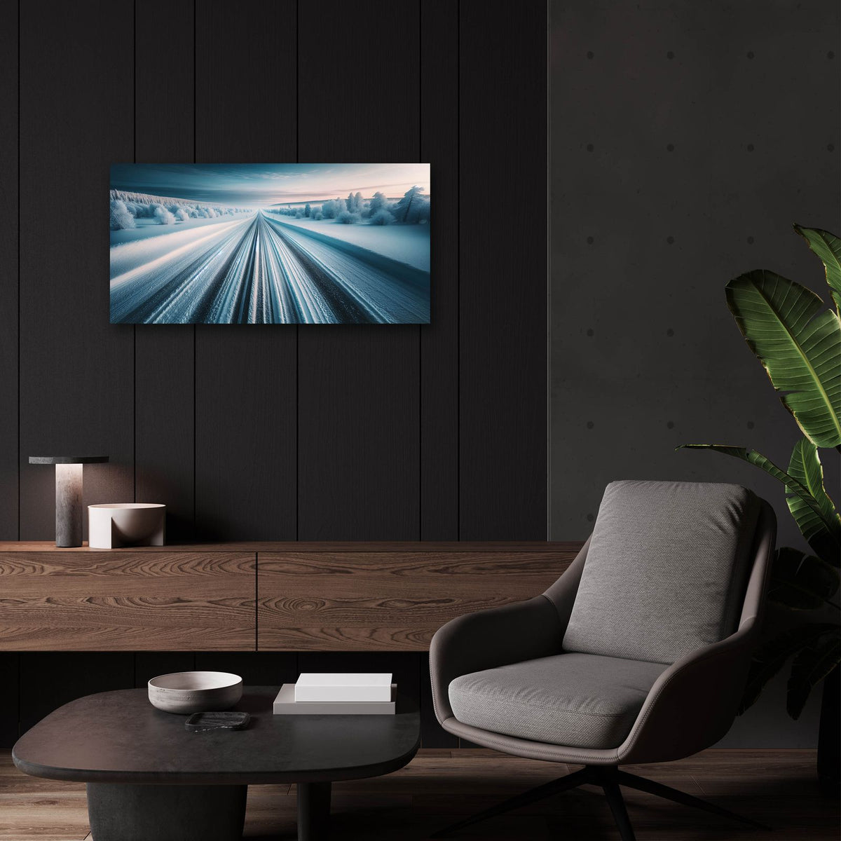 Road Ahead 4 by Rey Klimt - 24x12 acrylic wall art in a room