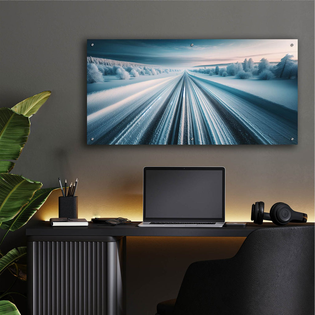 Road Ahead 4 by Rey Klimt - 48x24 acrylic wall art in a room
