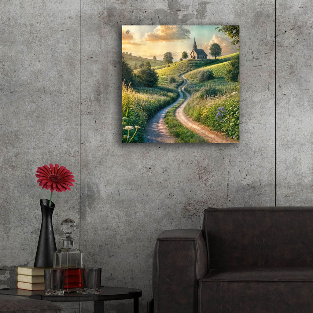 Road To Church by Rey Klimt - 24x24 acrylic wall art in a room