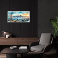 San Francisco Watercolor by Rey Klimt - 24x12 acrylic wall art in a room