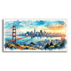 San Francisco Watercolor by Rey Klimt acrylic glass wall art