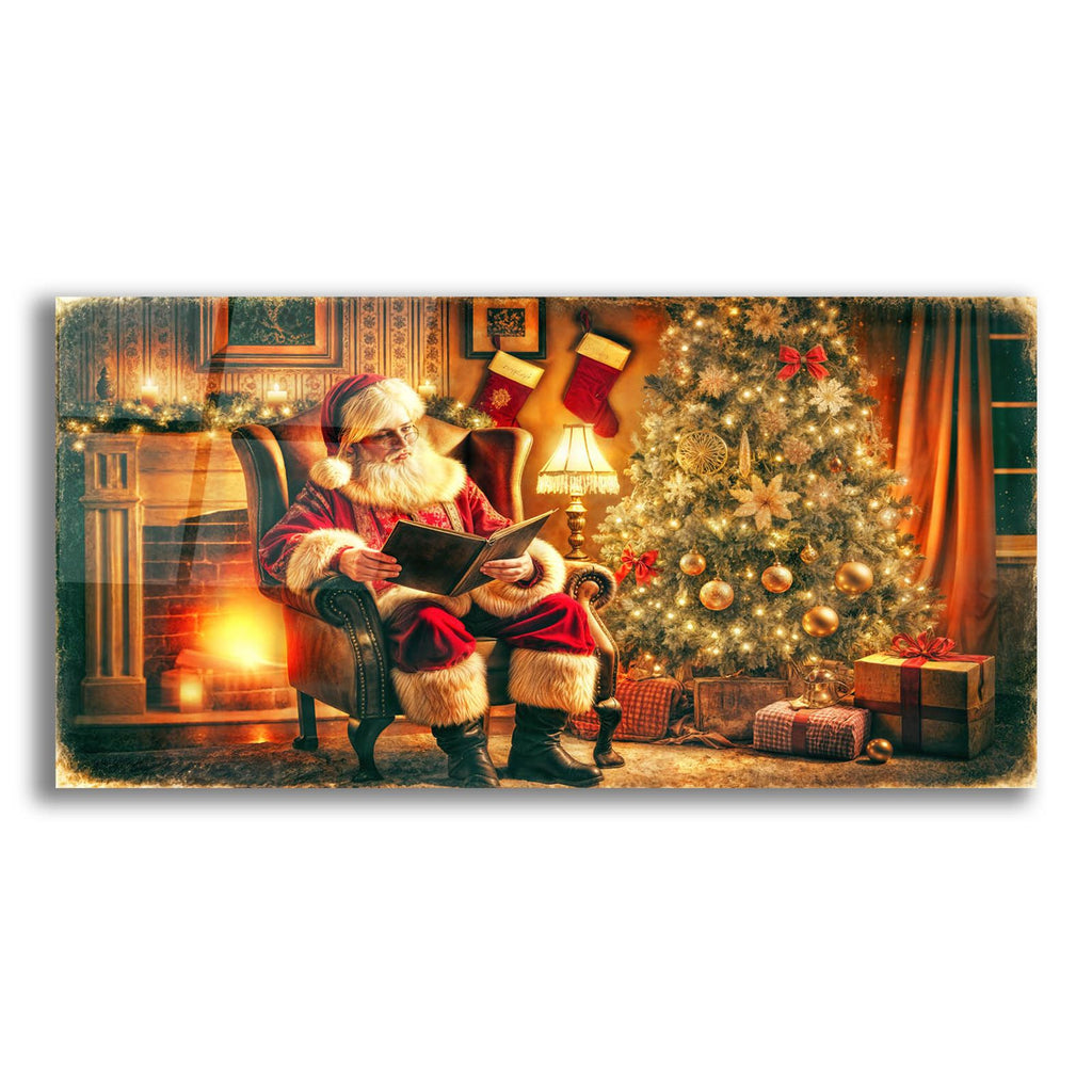 Santa Taking A Break by Rey Klimt acrylic glass wall art