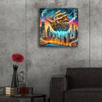 Steam Punk Ship In Chicago by Rey Klimt - 24x24 acrylic wall art in a room