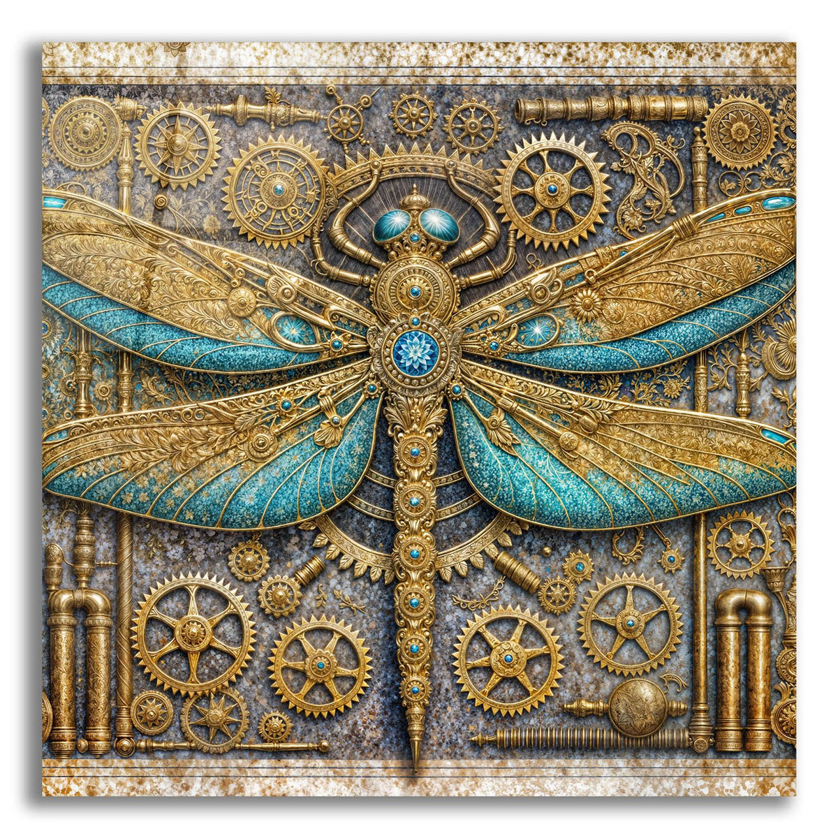 Steampunk Dragonfly by Rey Klimt acrylic glass wall art