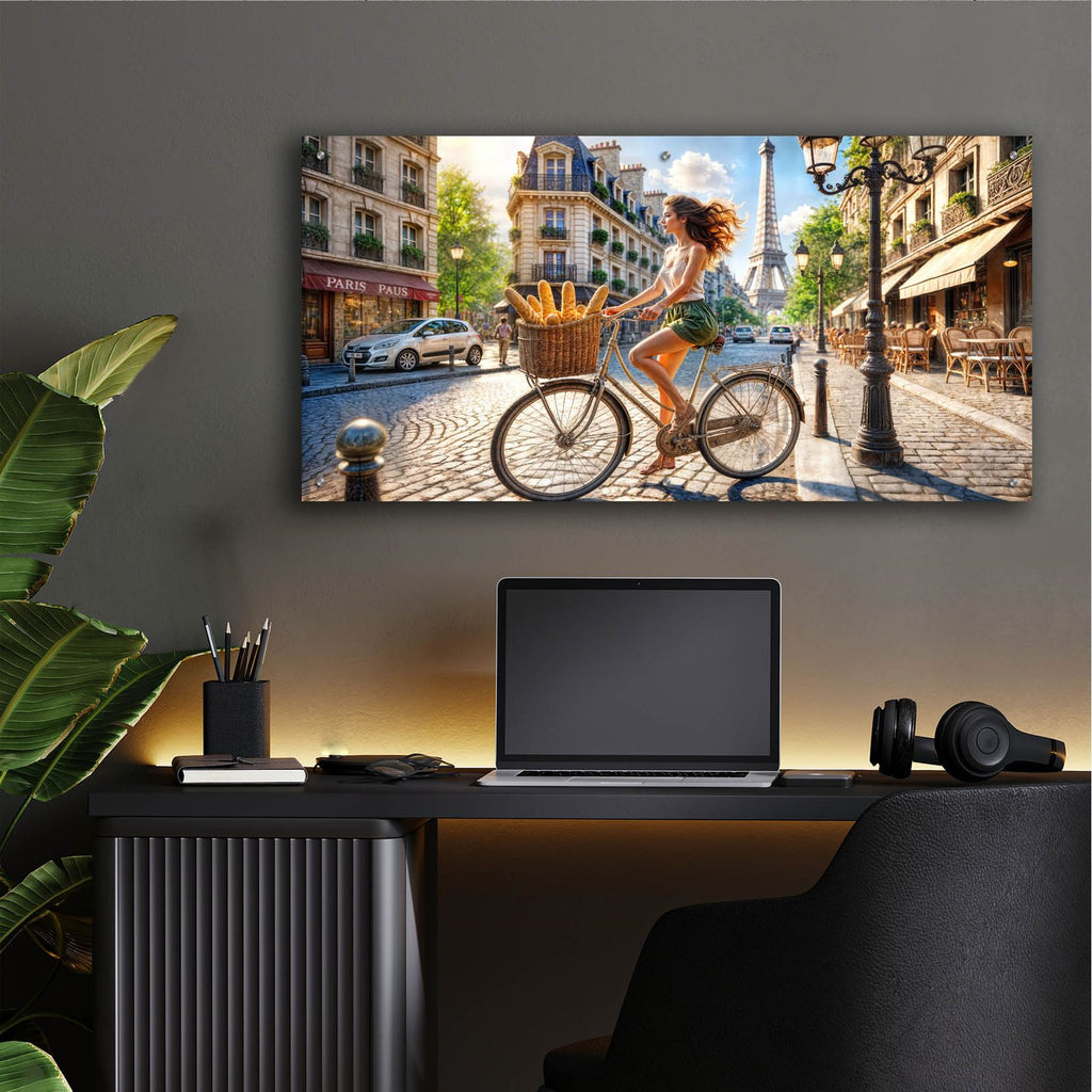 Summer Day In Paris by Rey Klimt - 48x24 acrylic wall art in a room