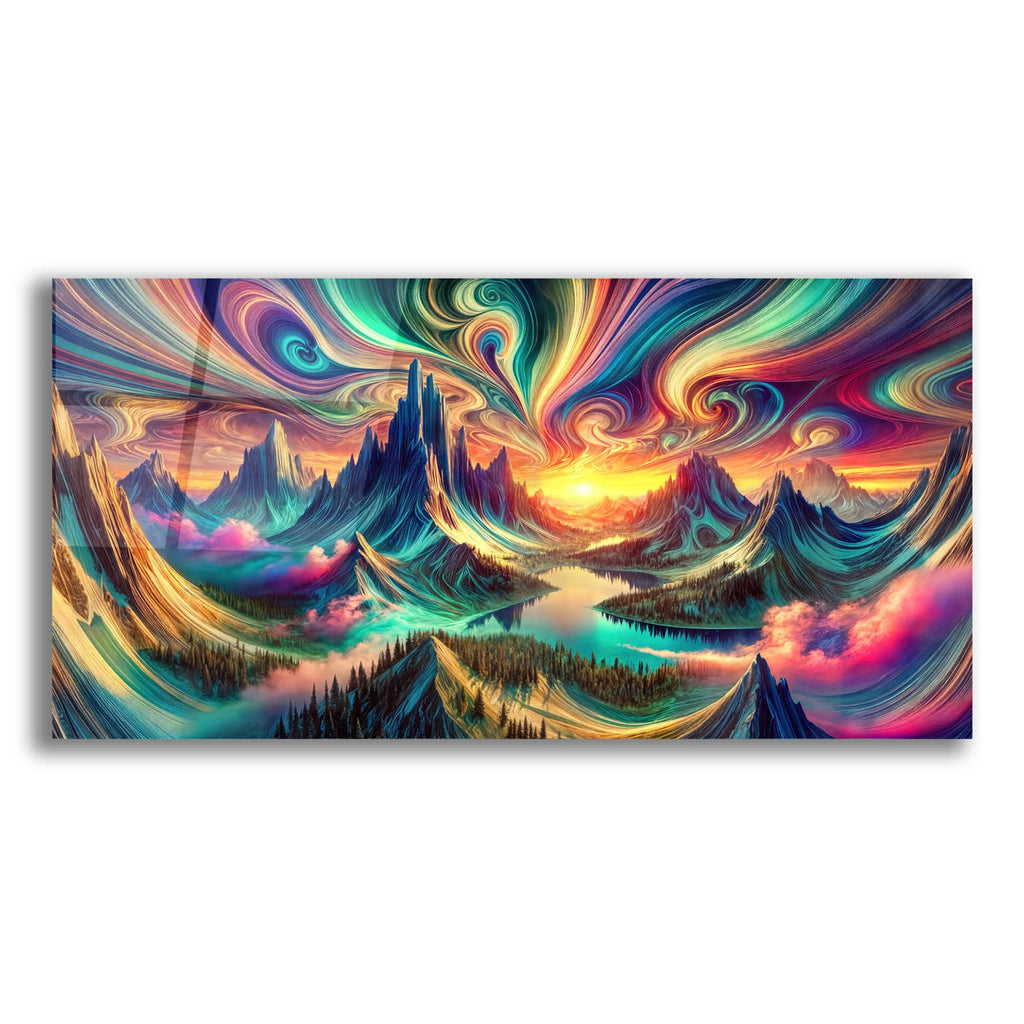 Surreal Mountains by Rey Klimt acrylic glass wall art