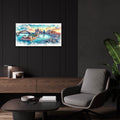 Sydney Watercolor by Rey Klimt - 24x12 acrylic wall art in a room
