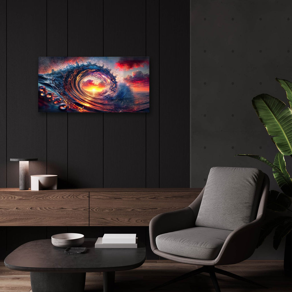 The Last Wave by Rey Klimt - 24x12 acrylic wall art in a room
