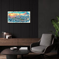 Tokyo Watercolor by Rey Klimt - 24x12 acrylic wall art in a room
