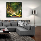 Tree Lined Road by Rey Klimt - 36x36 acrylic wall art in a room