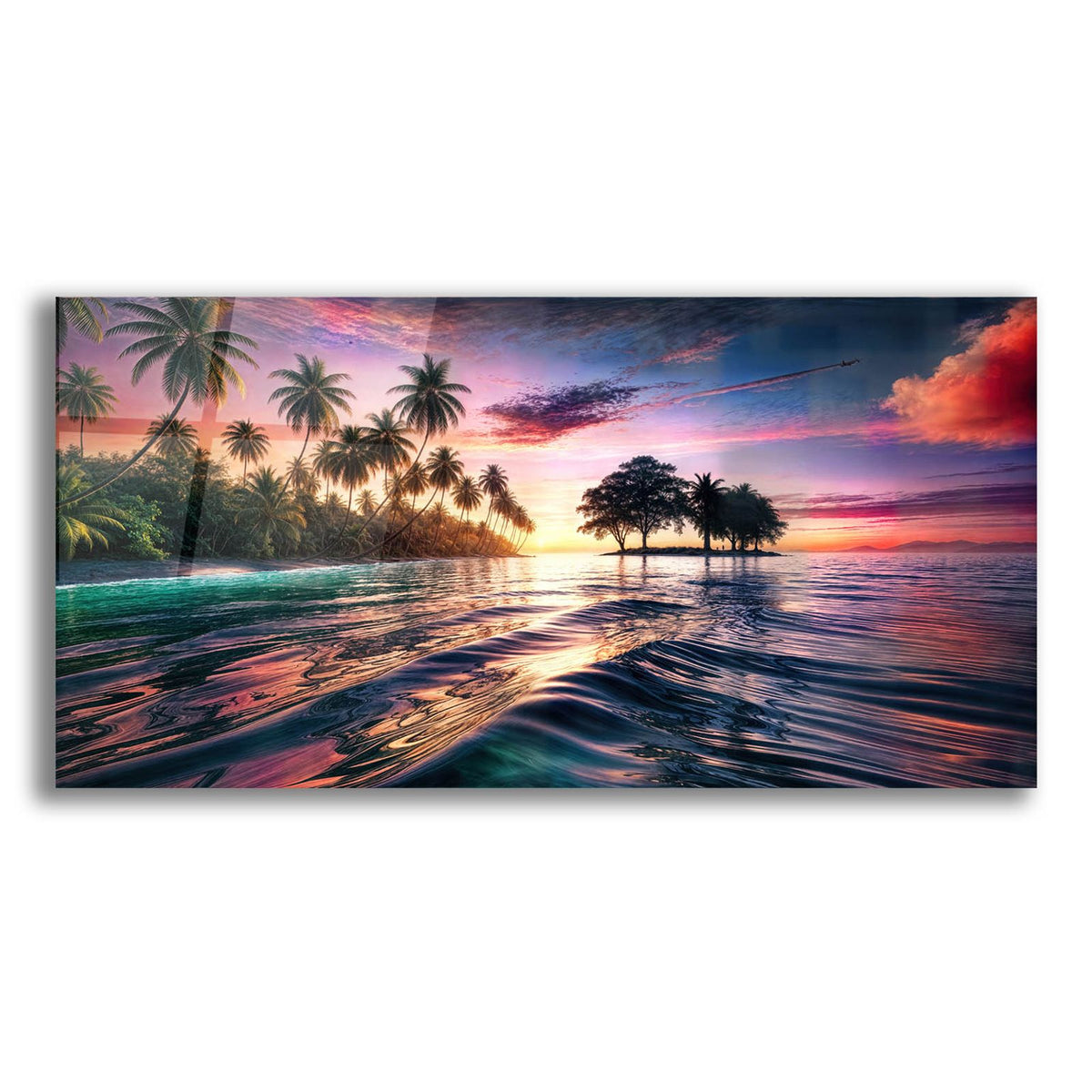 Tropical Sunrise by Rey Klimt acrylic glass wall art