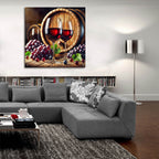 Two Glasses Of Wine by Rey Klimt - 36x36 acrylic wall art in a room