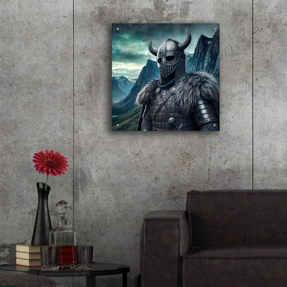 Viking Warrior by Rey Klimt - 24x24 acrylic wall art in a room