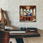 Whale Boss by Rey Klimt - 12x12 acrylic wall art in a room
