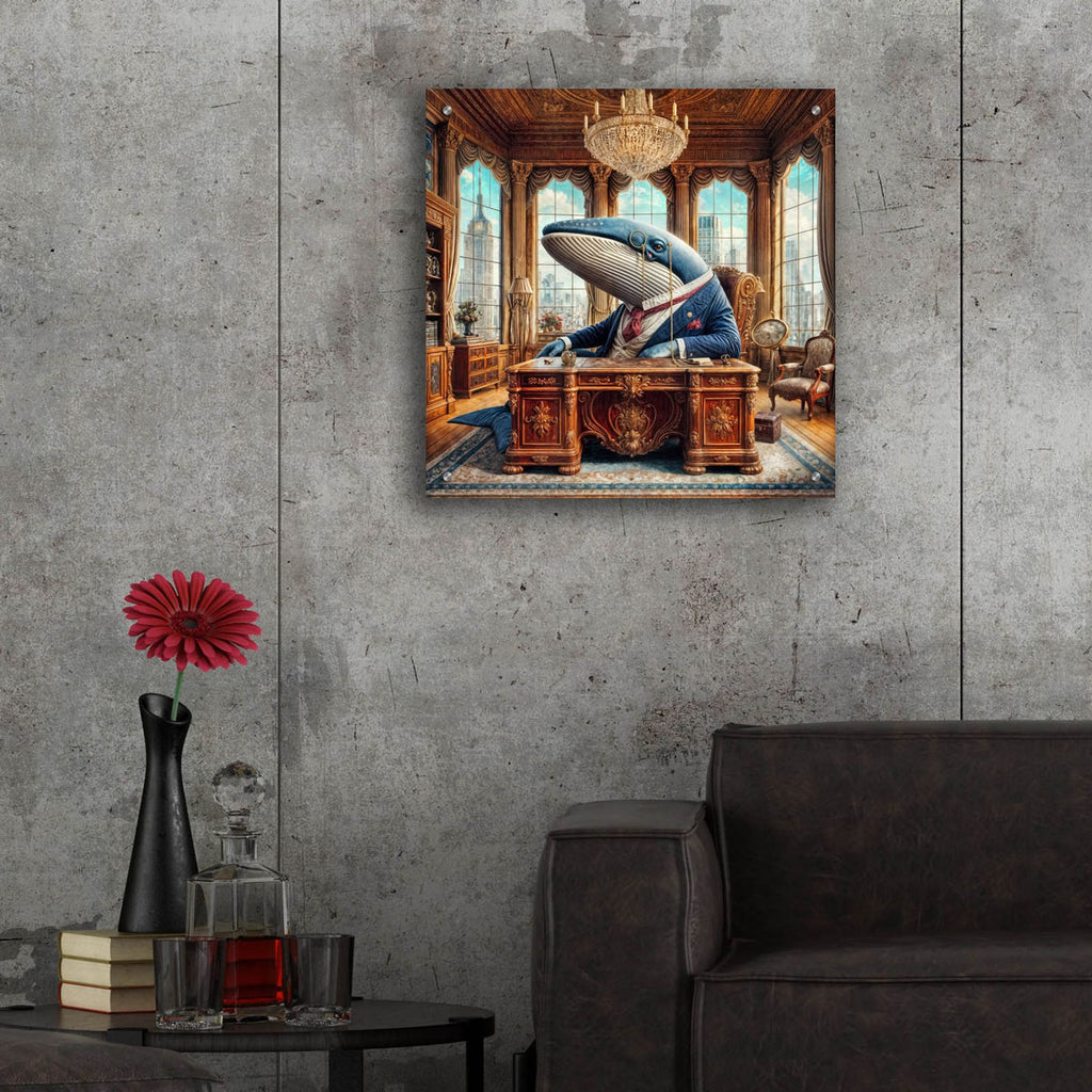 Whale Boss by Rey Klimt - 24x24 acrylic wall art in a room