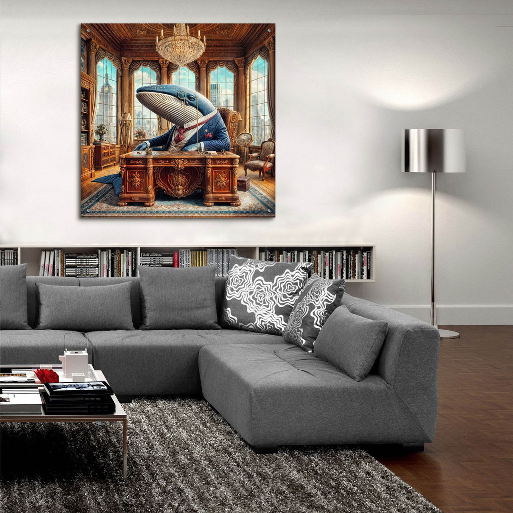 Whale Boss by Rey Klimt - 36x36 acrylic wall art in a room
