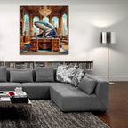 Whale Boss by Rey Klimt - 36x36 acrylic wall art in a room