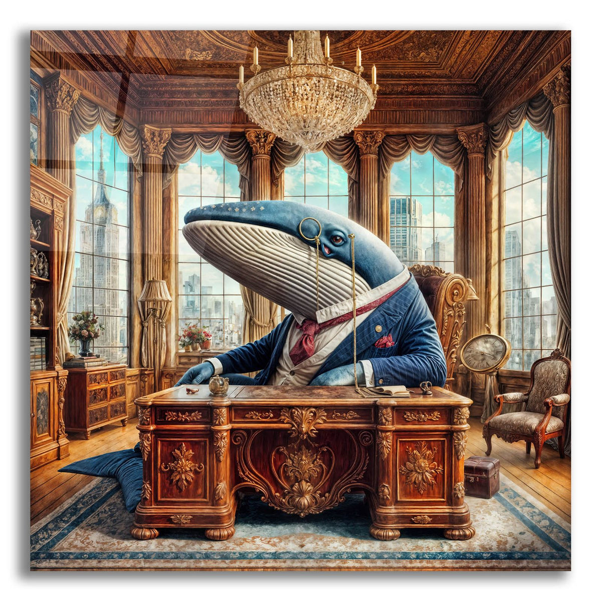Whale Boss by Rey Klimt acrylic glass wall art