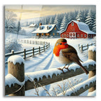 Winter Farm by Rey Klimt acrylic glass wall art
