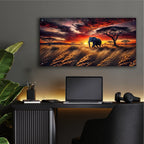 African Savana - Morning Walk by Rey Klimt - 48x24 acrylic wall art in a room