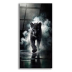 Black Leopard Catwalk by Rey Klimt acrylic glass wall art