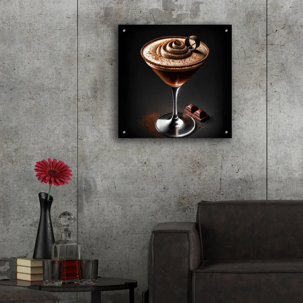Chocolate Martini - Rich And Creamy by Rey Klimt - 24x24 acrylic wall art in a room