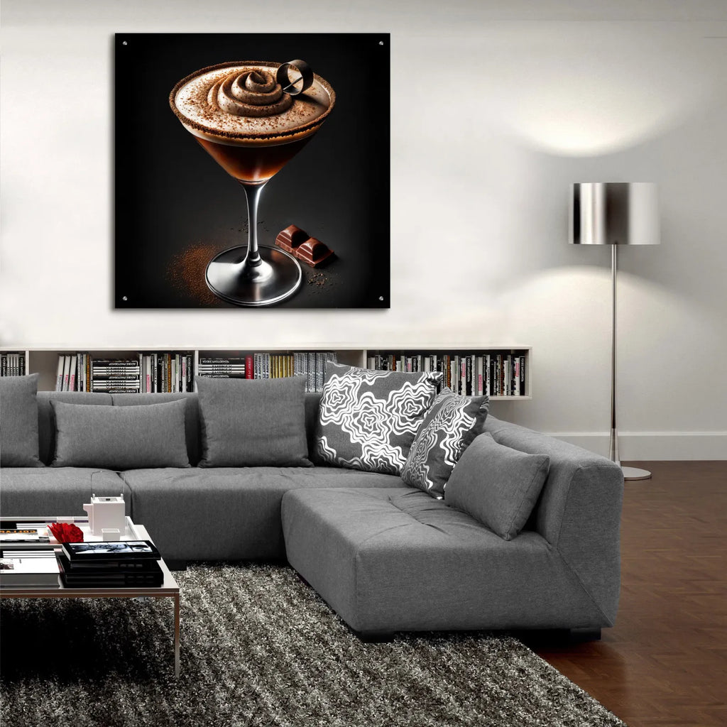 Chocolate Martini - Rich And Creamy by Rey Klimt - 36x36 acrylic wall art in a room