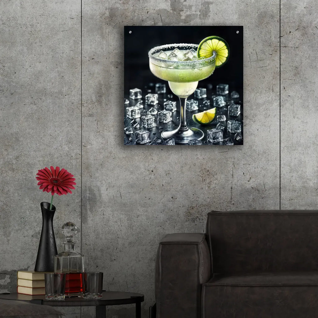 Classic Margarita Cocktail by Rey Klimt - 24x24 acrylic wall art in a room