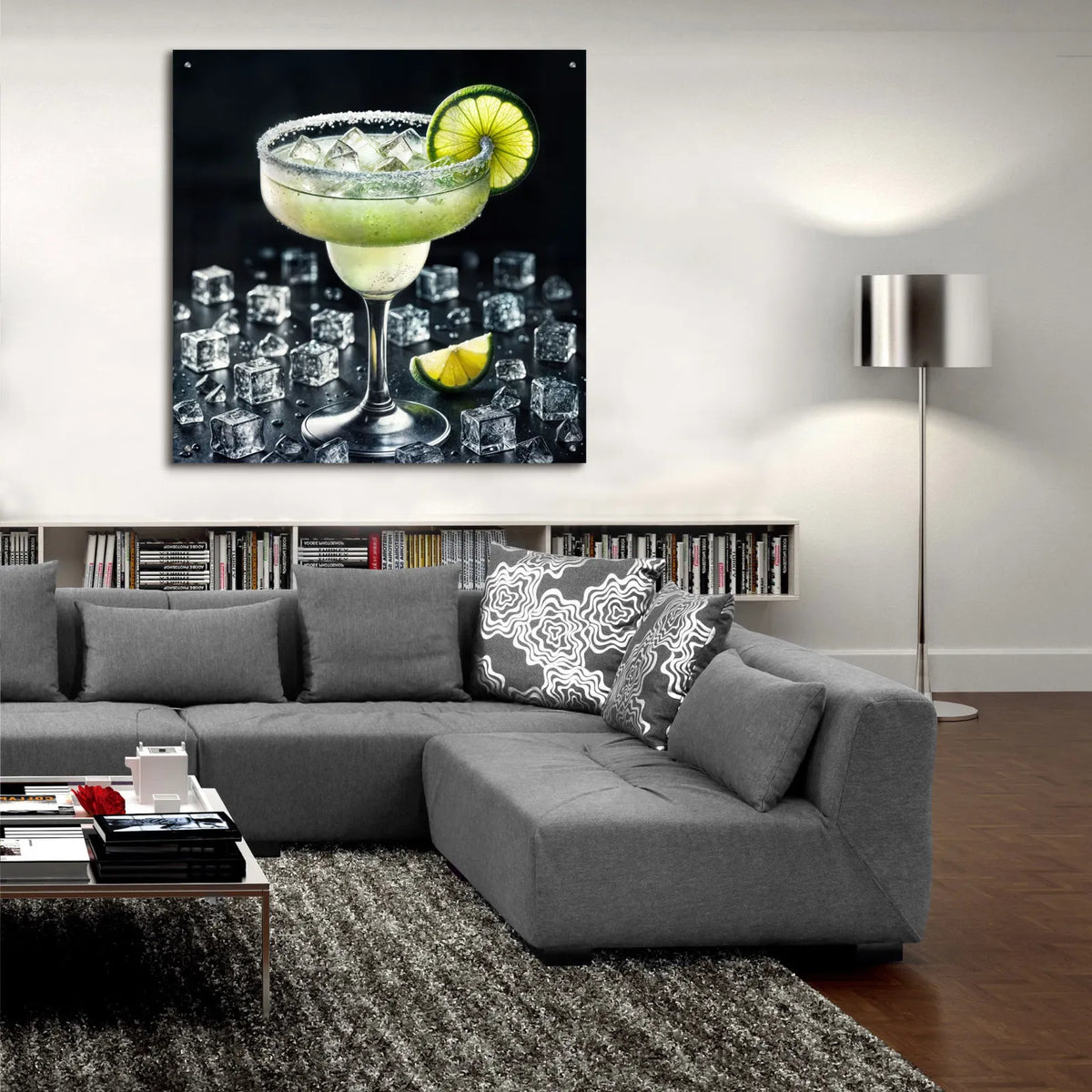 Classic Margarita Cocktail by Rey Klimt - 36x36 acrylic wall art in a room