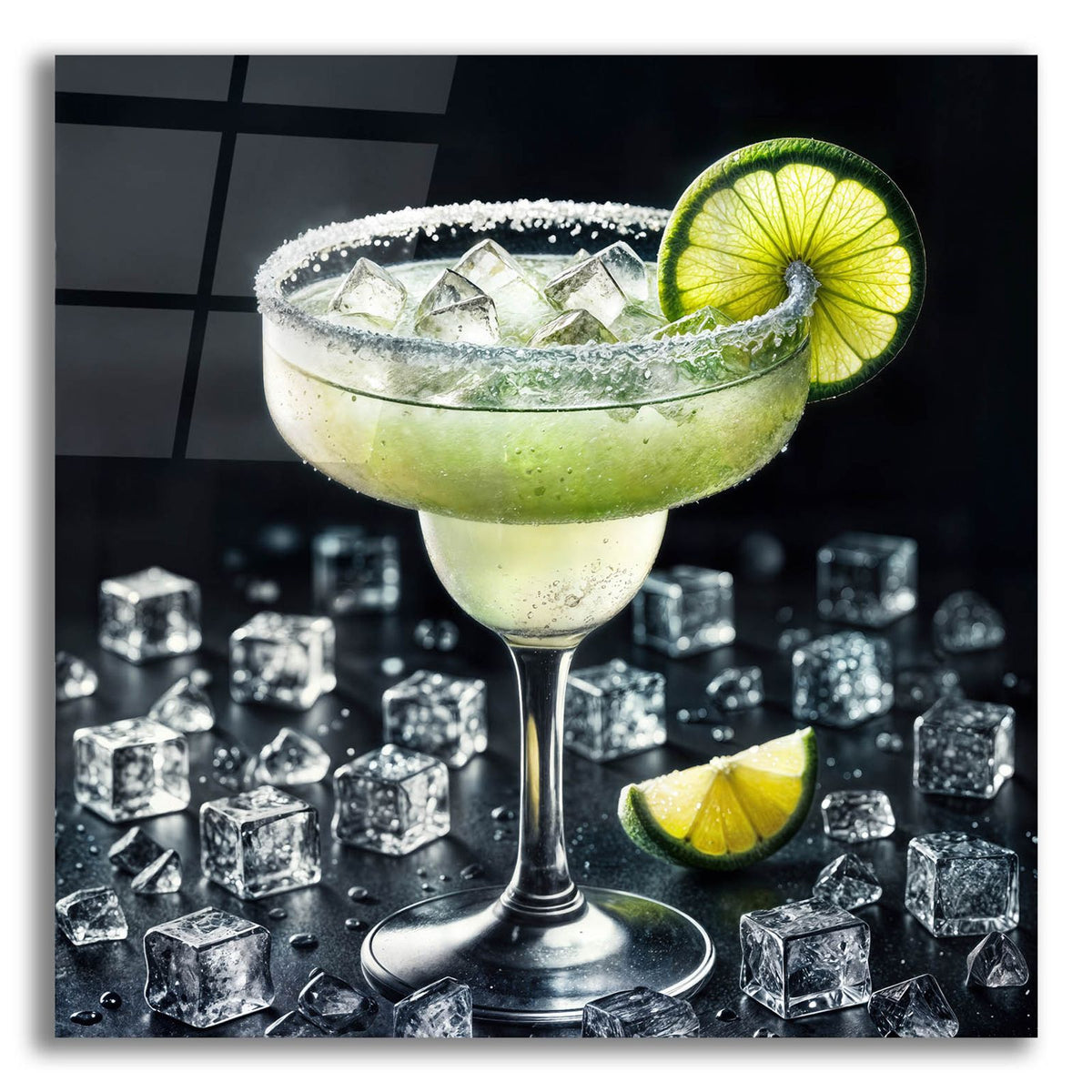 Classic Margarita Cocktail by Rey Klimt acrylic glass wall art