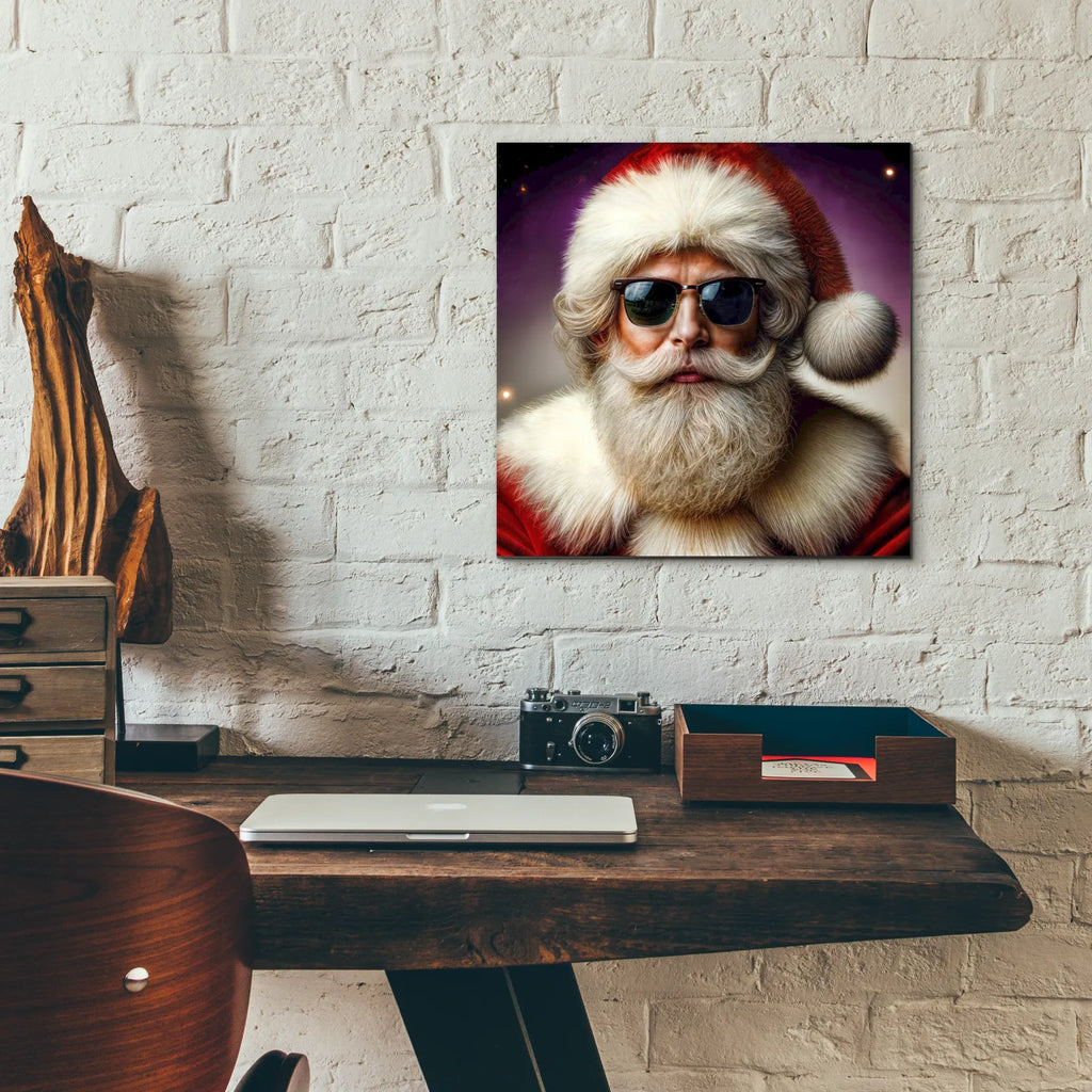 Cool Santa by Rey Klimt - 12x12 acrylic wall art in a room