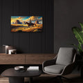 Cowboy In Monument Valley by Rey Klimt - 24x12 acrylic wall art in a room