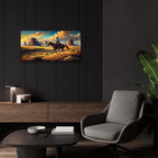 Cowboy In Monument Valley by Rey Klimt - 24x12 acrylic wall art in a room