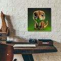Cute Baby Dinosaur by Rey Klimt - 12x12 acrylic wall art in a room