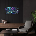 Dramatic Japanese Garden by Rey Klimt - 24x12 acrylic wall art in a room