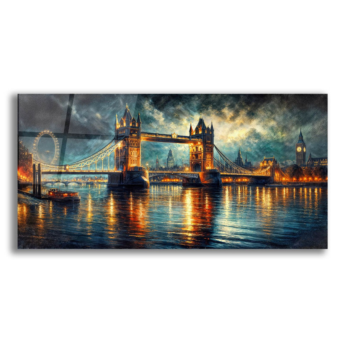 Dramatic London Night by Rey Klimt acrylic glass wall art