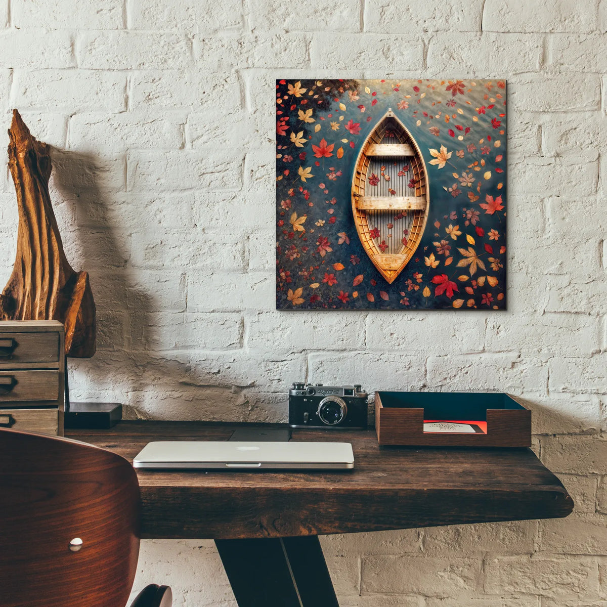 Free Floating by Rey Klimt - 12x12 acrylic wall art in a room