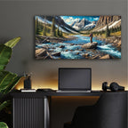 Gone Fishing by Rey Klimt - 48x24 acrylic wall art in a room