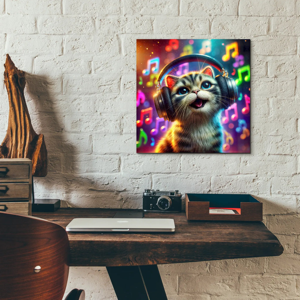 I Love Music by Rey Klimt - 12x12 acrylic wall art in a room